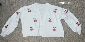 Unbranded Cherry Embroidered Cardigen 2XL